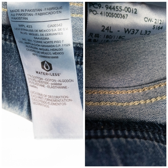 Signature by Levi Strauss Gold Women's 24L (W37 L32) Blue Pull On Skinny Jeans - Picture 4 of 11